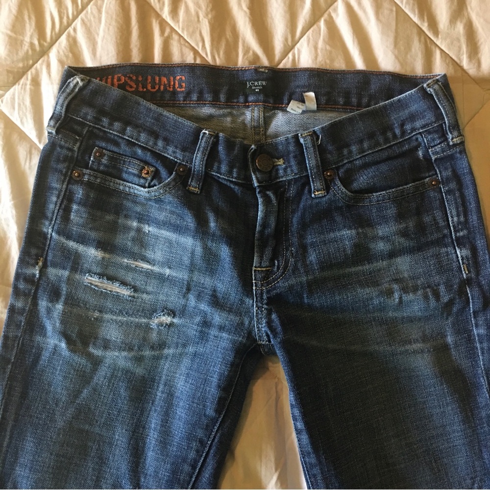 J. Crew Factory Hipslung Stretch Women's Blue Jeans Size 27 - Picture 3 of 12